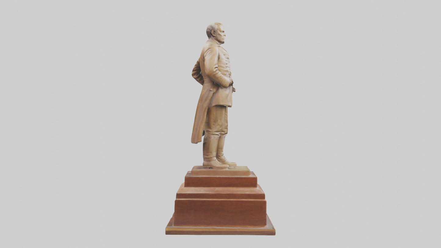 3D model General Sherman statue model VR / AR / low-poly