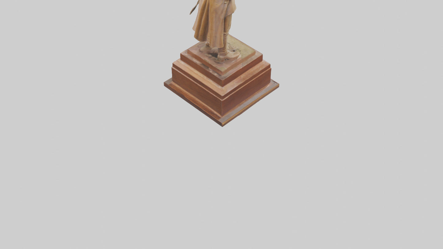 3D model General Sherman statue model VR / AR / low-poly