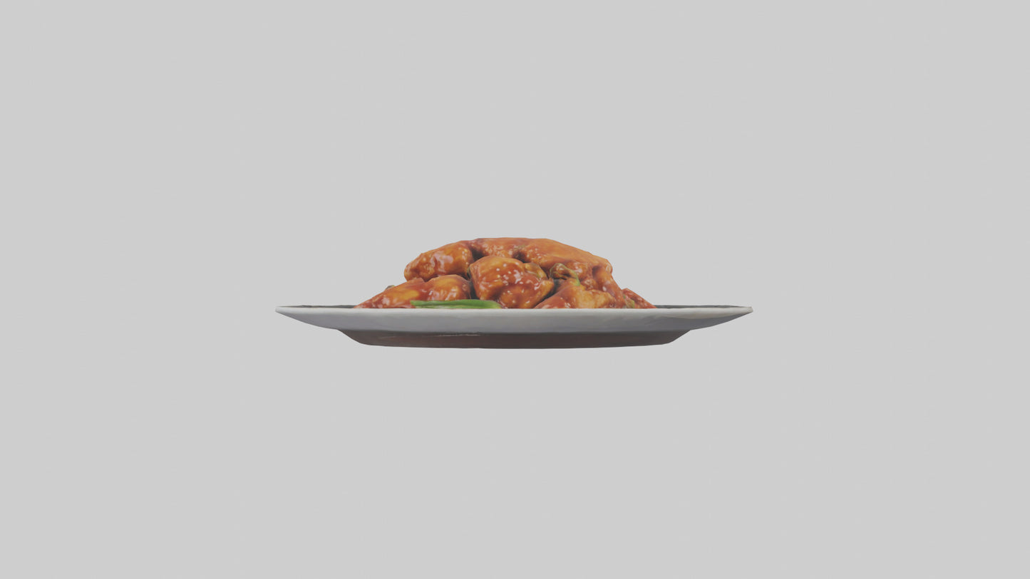 3D model General Tsos chicken model VR / AR / low-poly