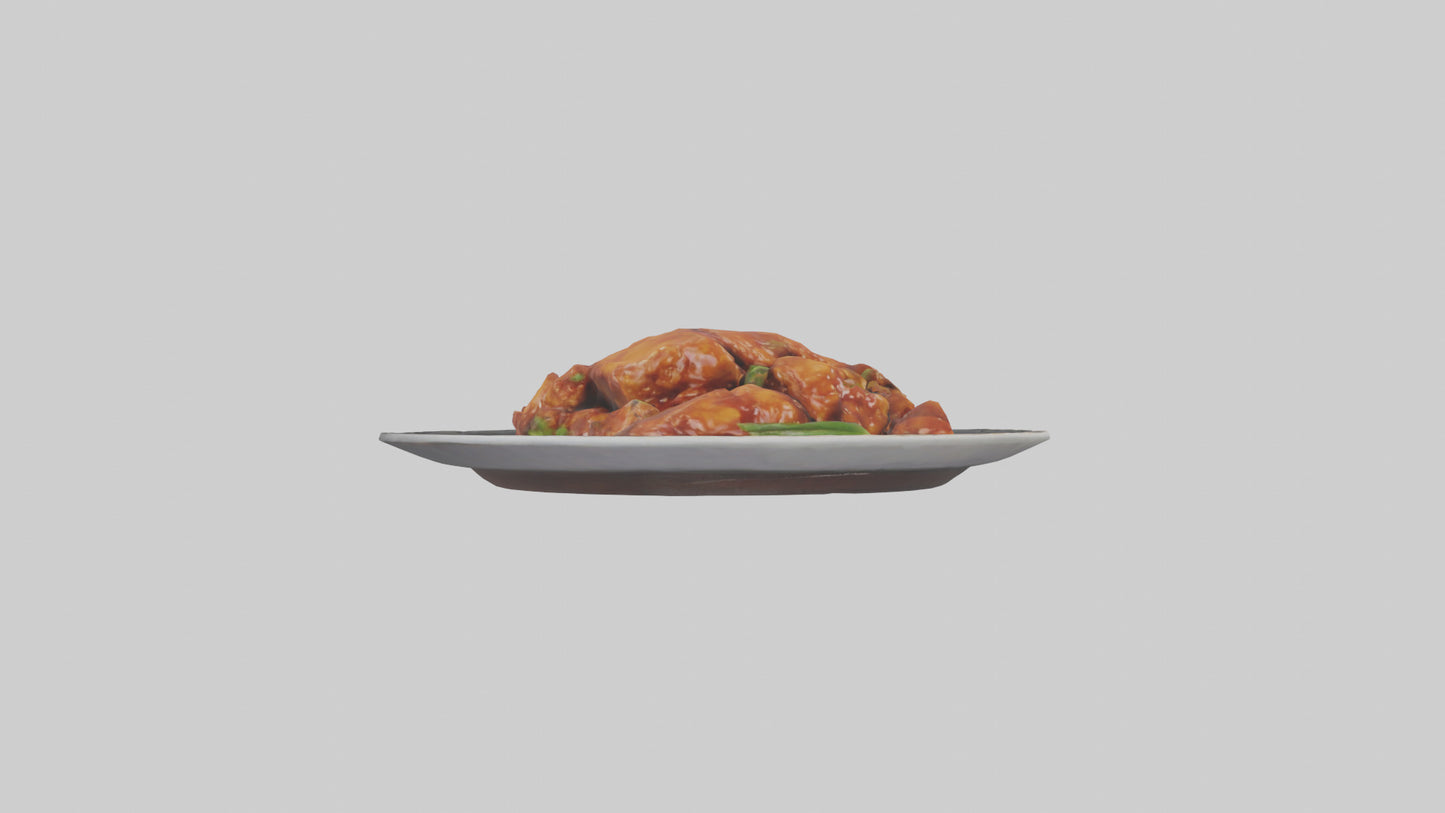 3D model General Tsos chicken model VR / AR / low-poly