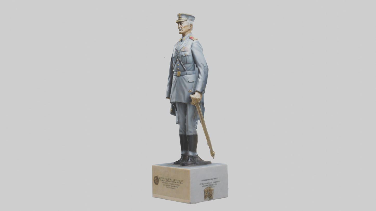 3D model Generals Leadership Statue model VR / AR / low-poly