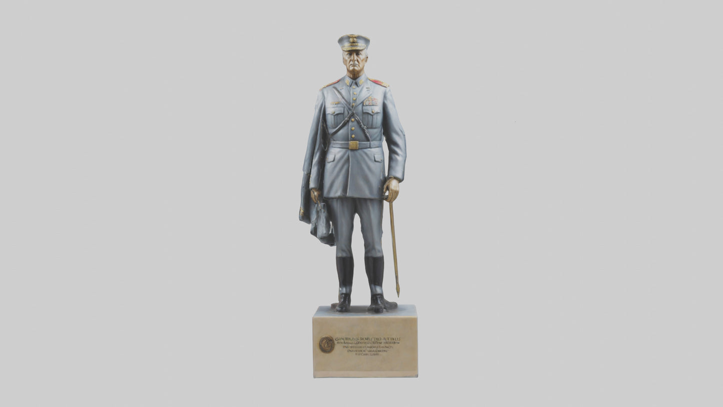 3D model Generals Leadership Statue model VR / AR / low-poly