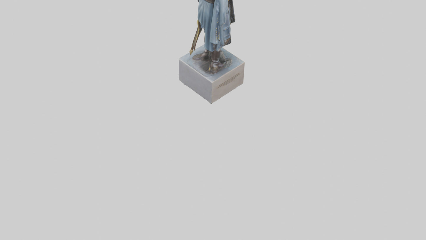 3D model Generals Leadership Statue model VR / AR / low-poly