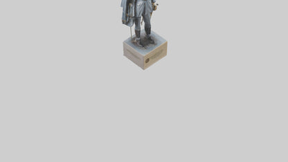 3D model Generals Leadership Statue model VR / AR / low-poly