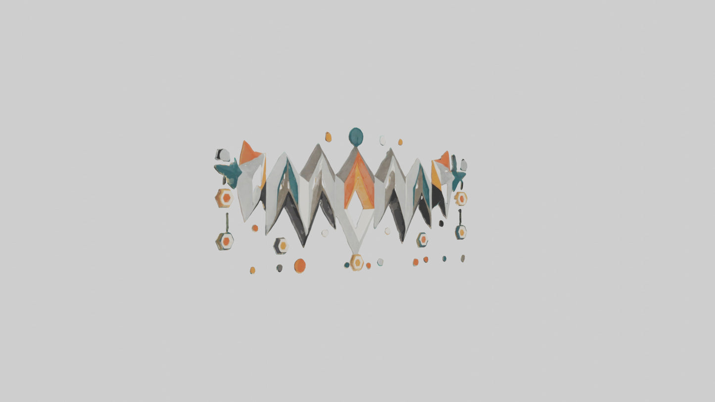 3D model Geometric Print Wall Decals VR / AR / low-poly