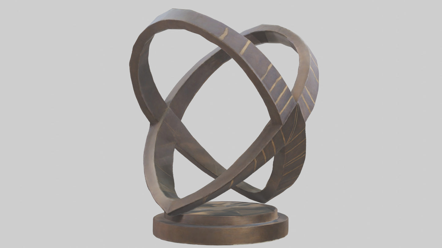 3D model Geometric sculpture model VR / AR / low-poly