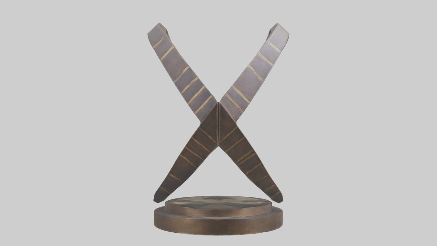 3D model Geometric sculpture model VR / AR / low-poly