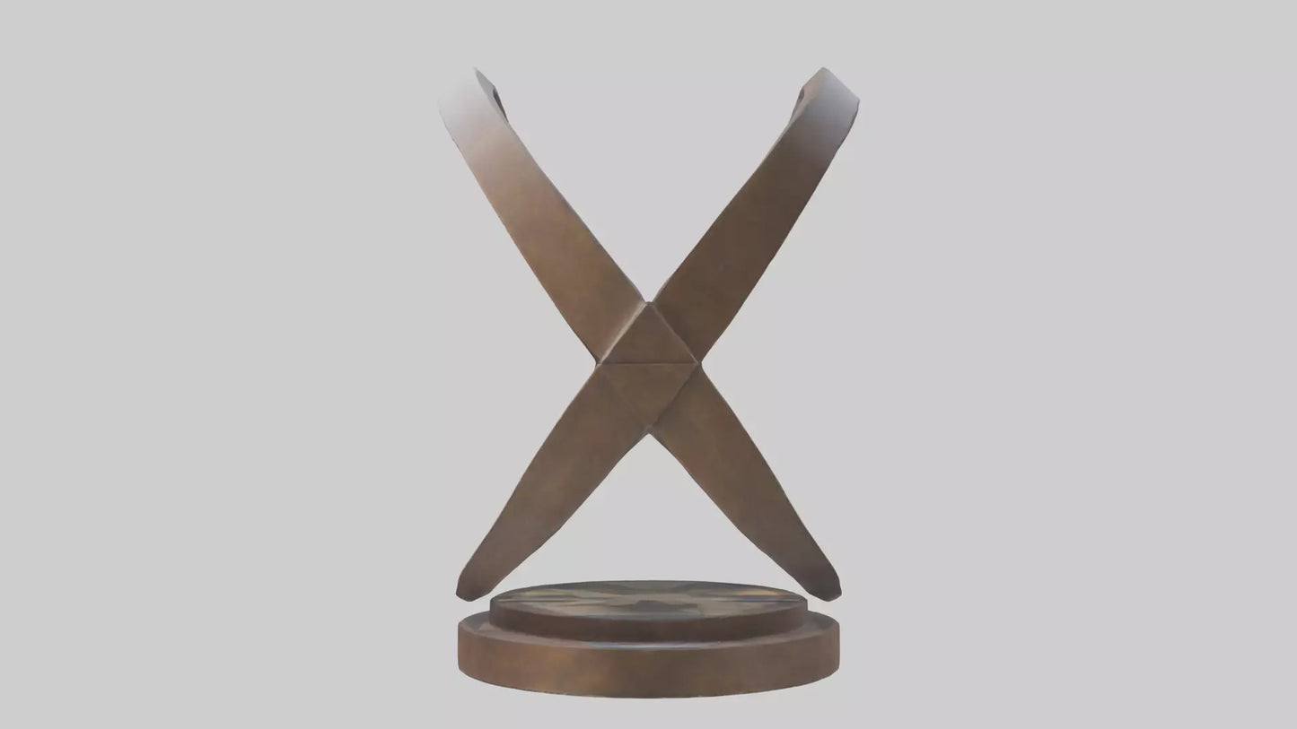 3D model Geometric sculpture model VR / AR / low-poly