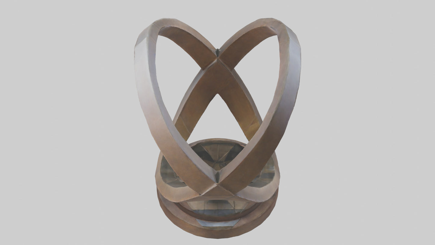 3D model Geometric sculpture model VR / AR / low-poly