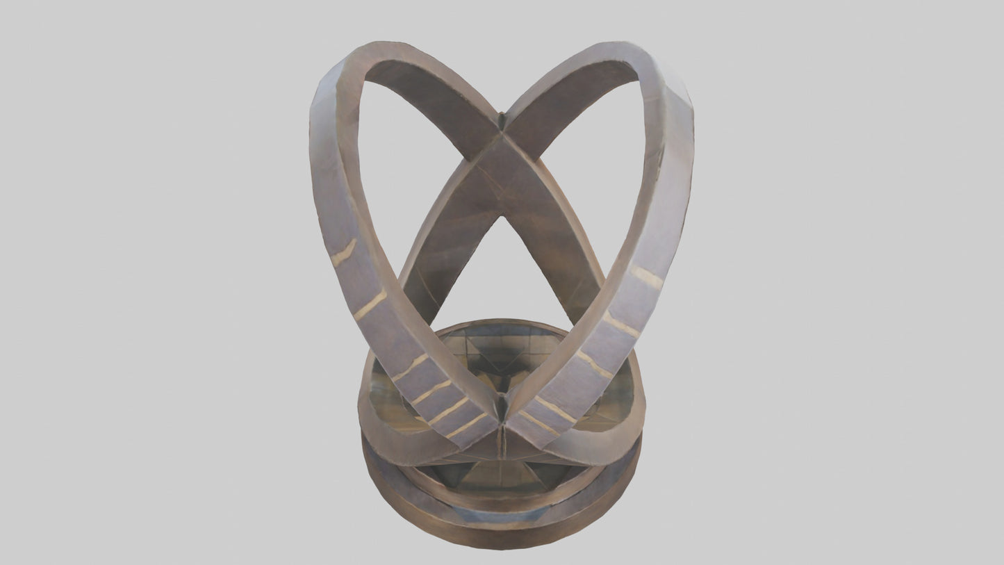 3D model Geometric sculpture model VR / AR / low-poly