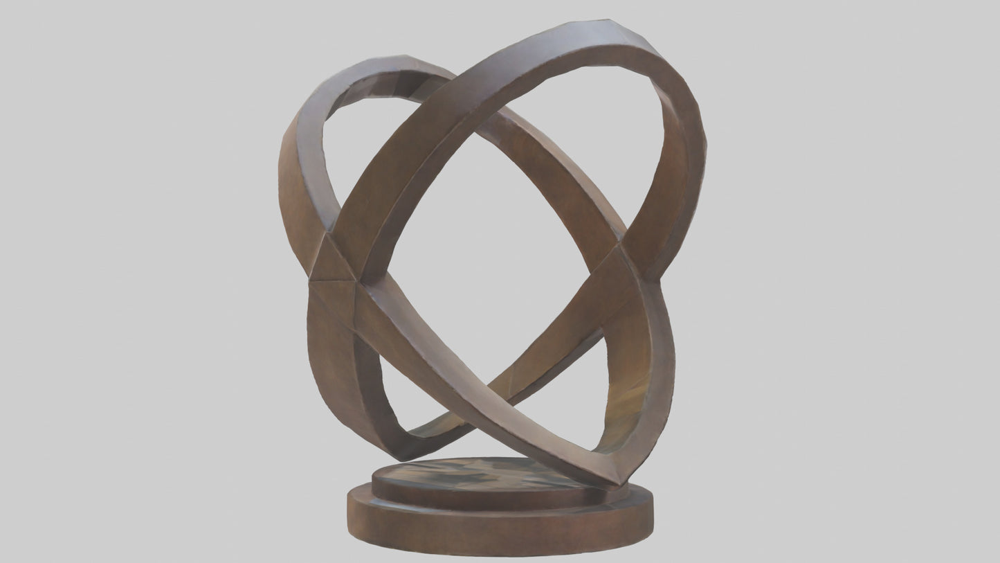 3D model Geometric sculpture model VR / AR / low-poly