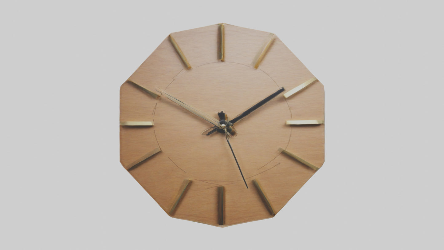 Geometric Wall Clock model VR / AR / low-poly