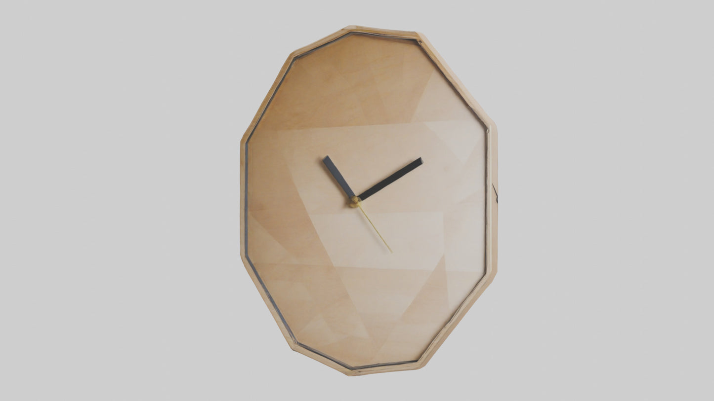 Geometric Wall Clock model VR / AR / low-poly