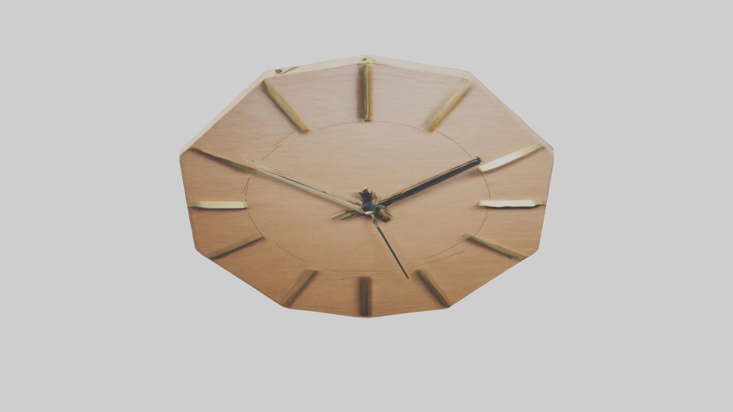 Geometric Wall Clock model VR / AR / low-poly