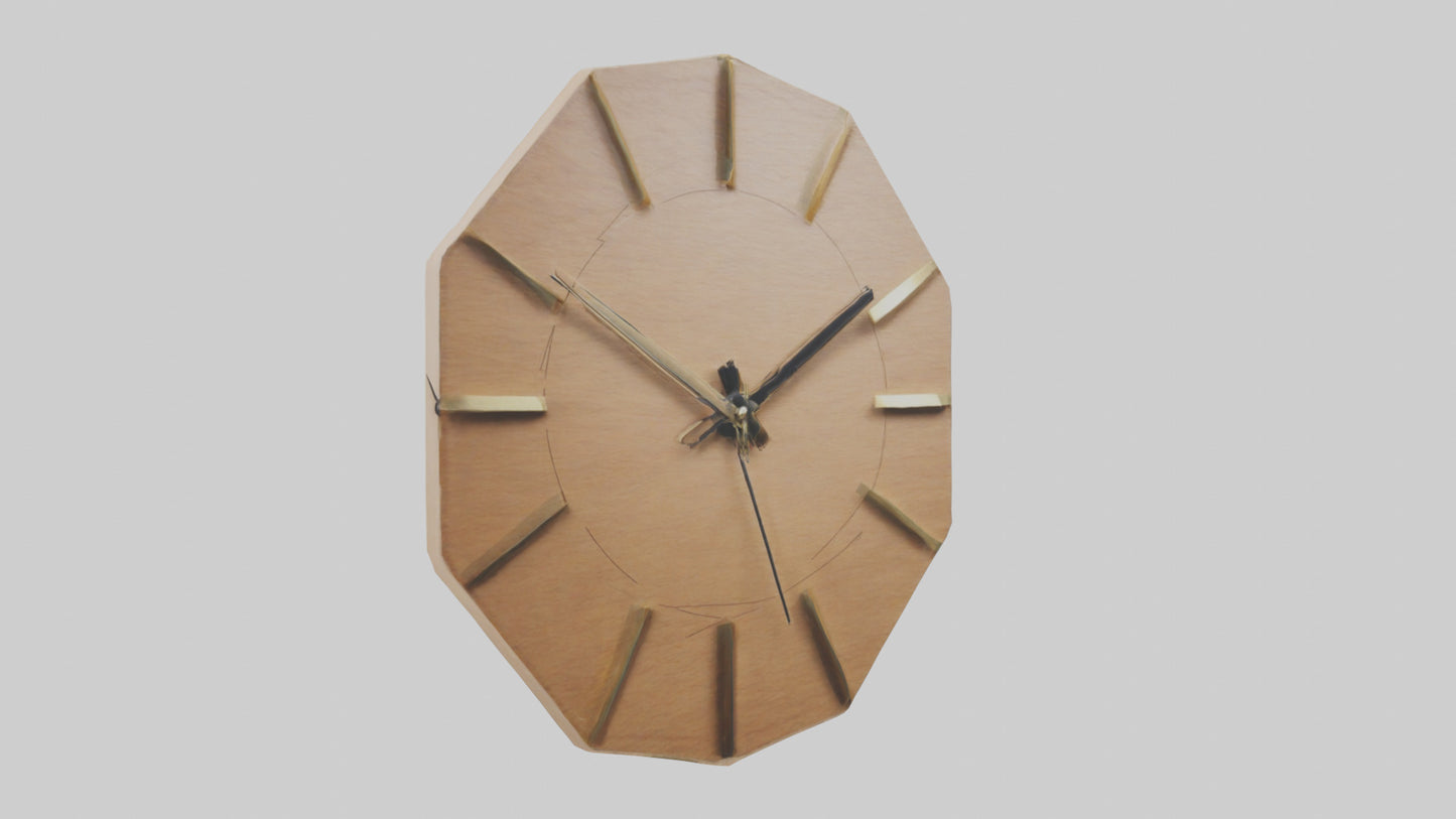 Geometric Wall Clock model VR / AR / low-poly