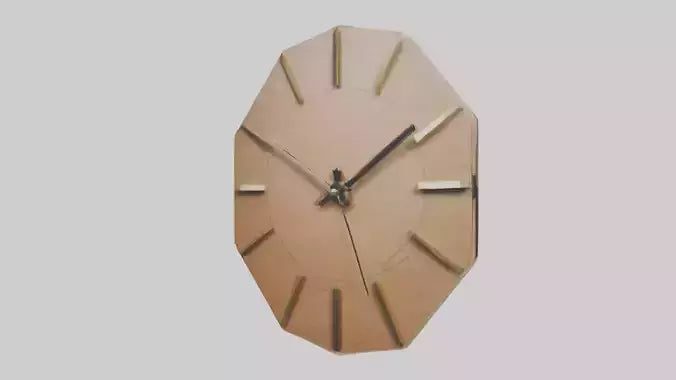 Geometric Wall Clock model VR / AR / low-poly