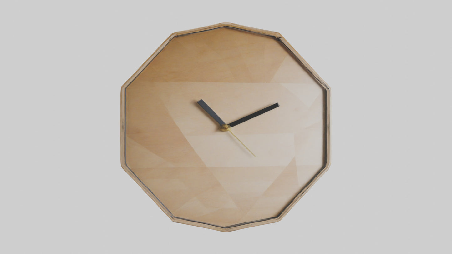 Geometric Wall Clock model VR / AR / low-poly