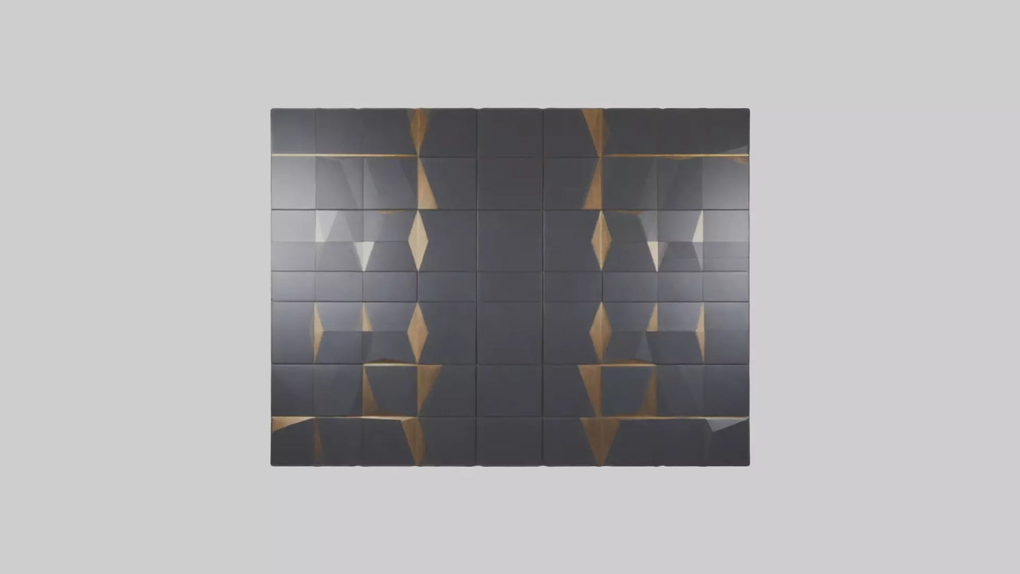 3D model Geometric Wall Panels VR / AR / low-poly