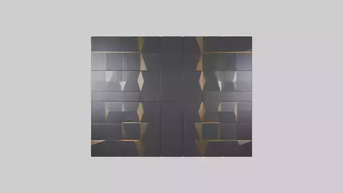 3D model Geometric Wall Panels VR / AR / low-poly