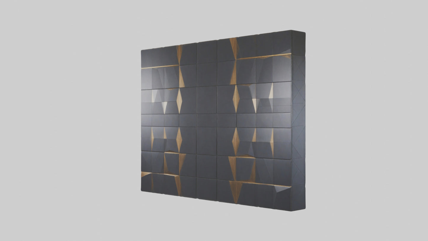 3D model Geometric Wall Panels VR / AR / low-poly