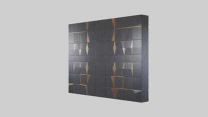 3D model Geometric Wall Panels VR / AR / low-poly