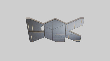 3D model Geometric Wall Panels VR / AR / low-poly