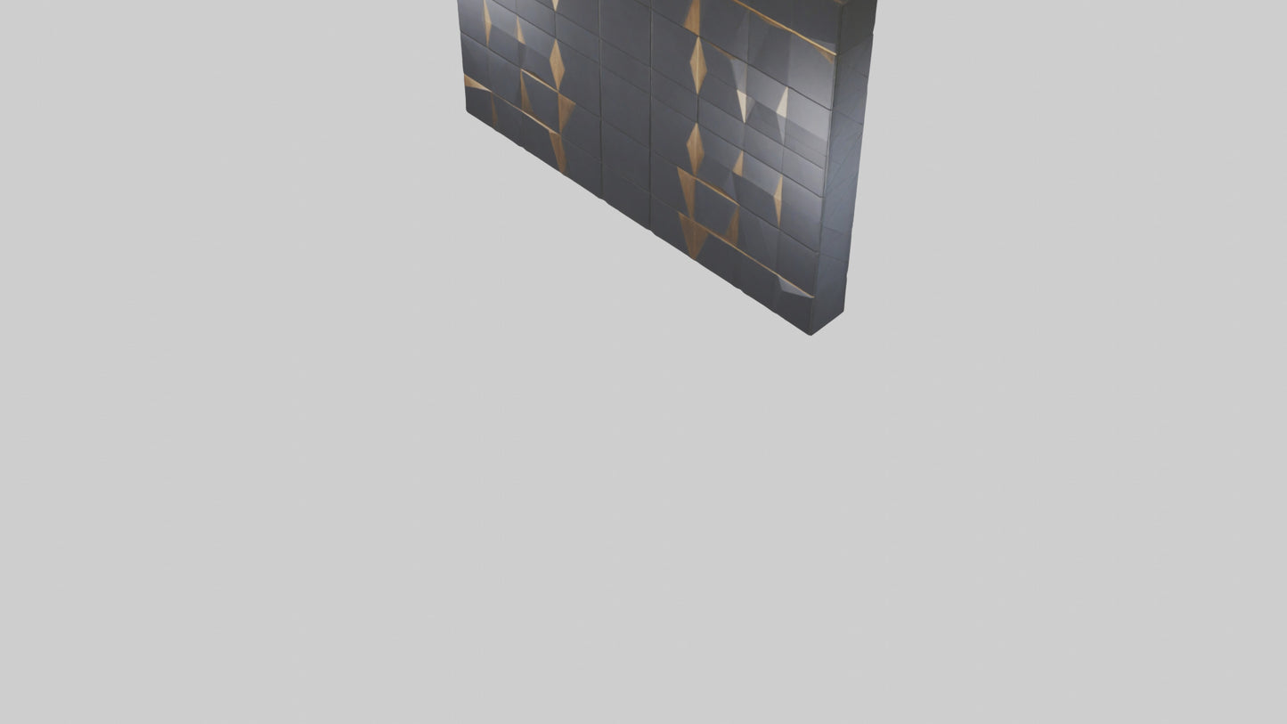3D model Geometric Wall Panels VR / AR / low-poly