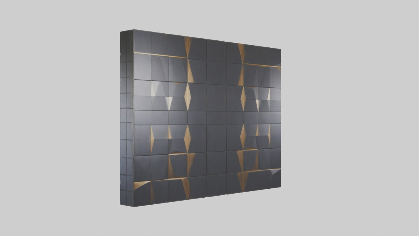 3D model Geometric Wall Panels VR / AR / low-poly