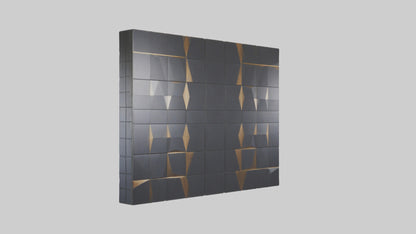 3D model Geometric Wall Panels VR / AR / low-poly