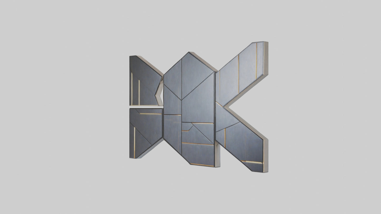 3D model Geometric Wall Panels VR / AR / low-poly