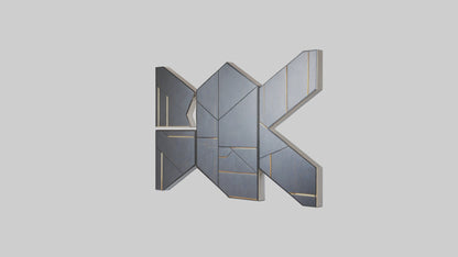 3D model Geometric Wall Panels VR / AR / low-poly