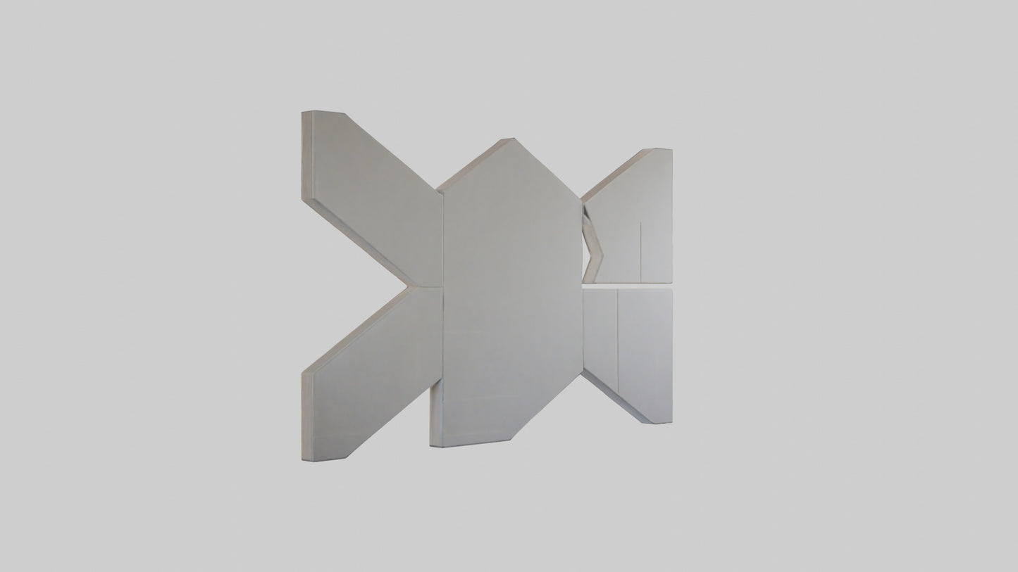 3D model Geometric Wall Panels VR / AR / low-poly