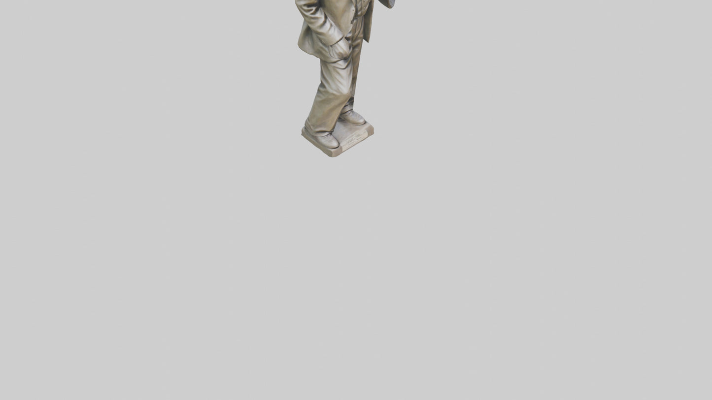 George Orwell statue model VR / AR / low-poly