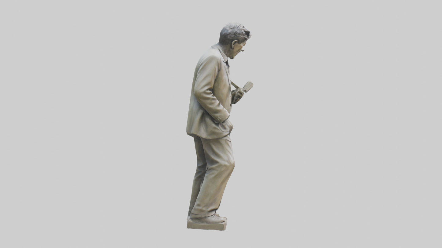 George Orwell statue model VR / AR / low-poly