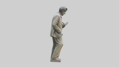 George Orwell statue model VR / AR / low-poly