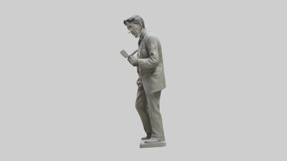 George Orwell statue model VR / AR / low-poly