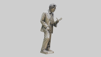 George Orwell statue model VR / AR / low-poly