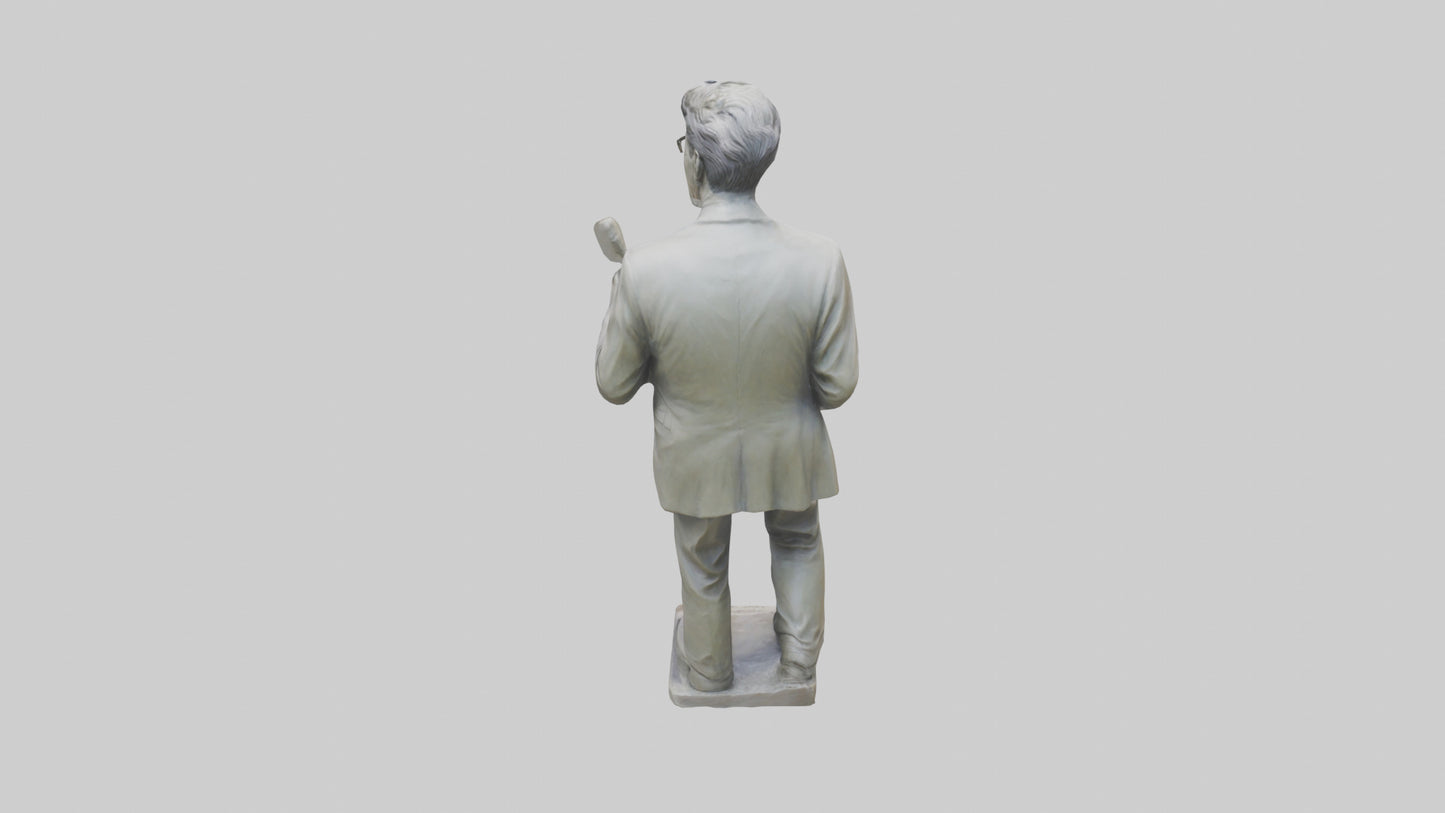 George Orwell statue model VR / AR / low-poly