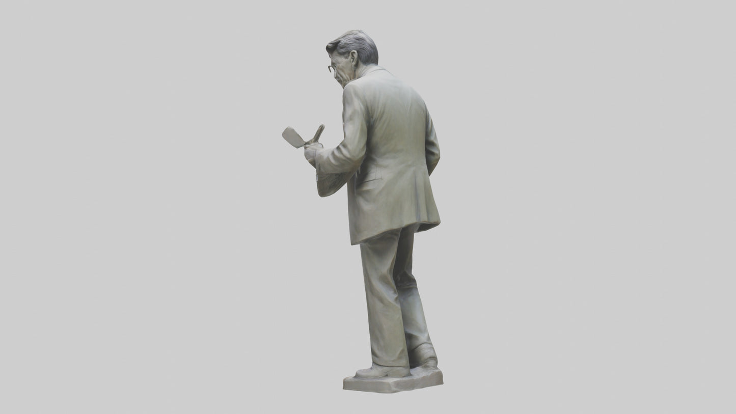 George Orwell statue model VR / AR / low-poly