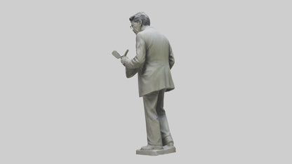 George Orwell statue model VR / AR / low-poly