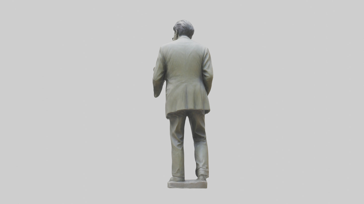 George Orwell statue model VR / AR / low-poly