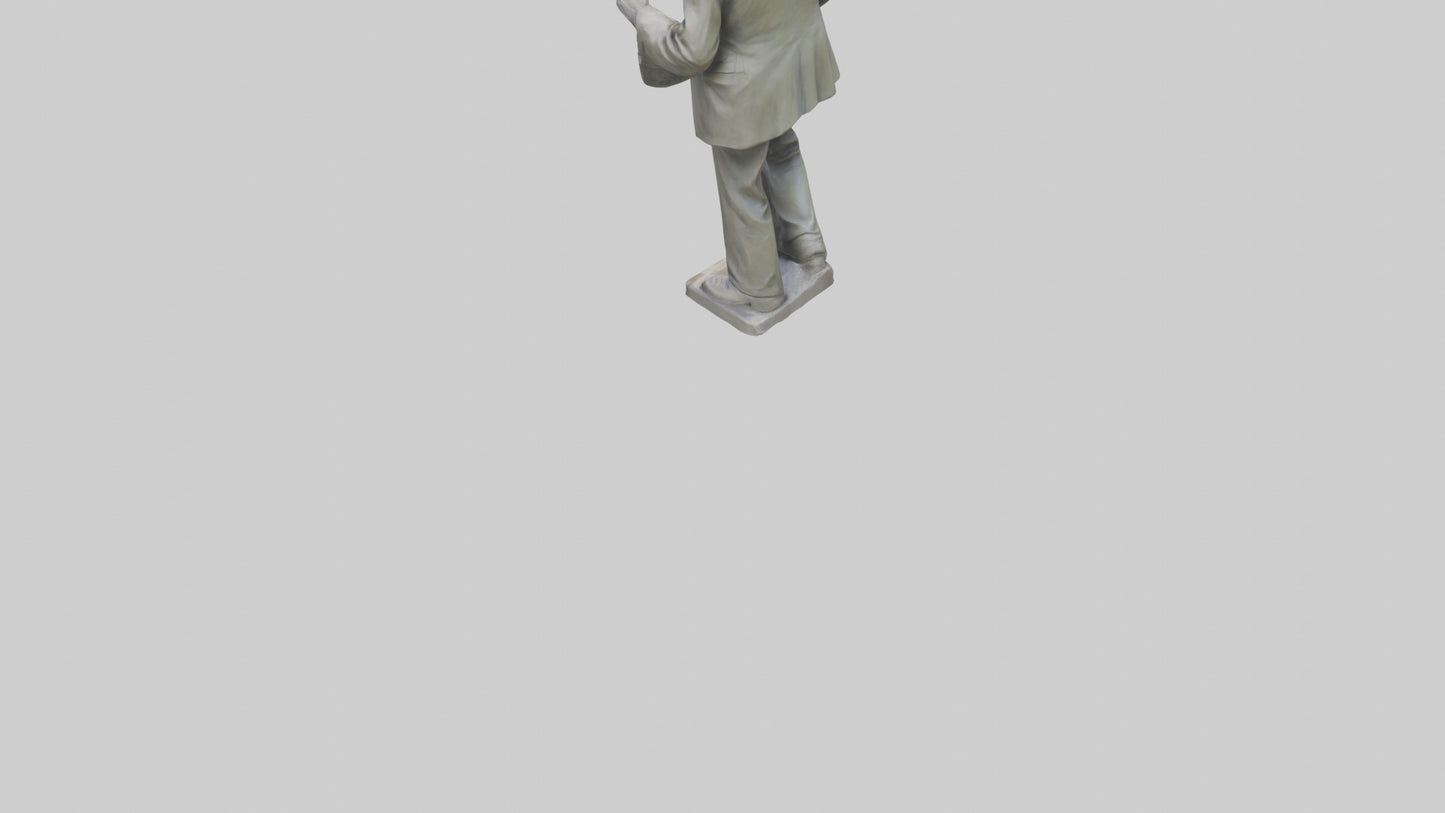 George Orwell statue model VR / AR / low-poly