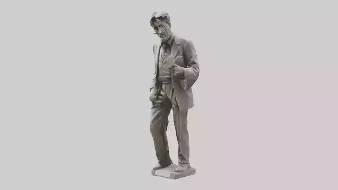 George Orwell statue model VR / AR / low-poly