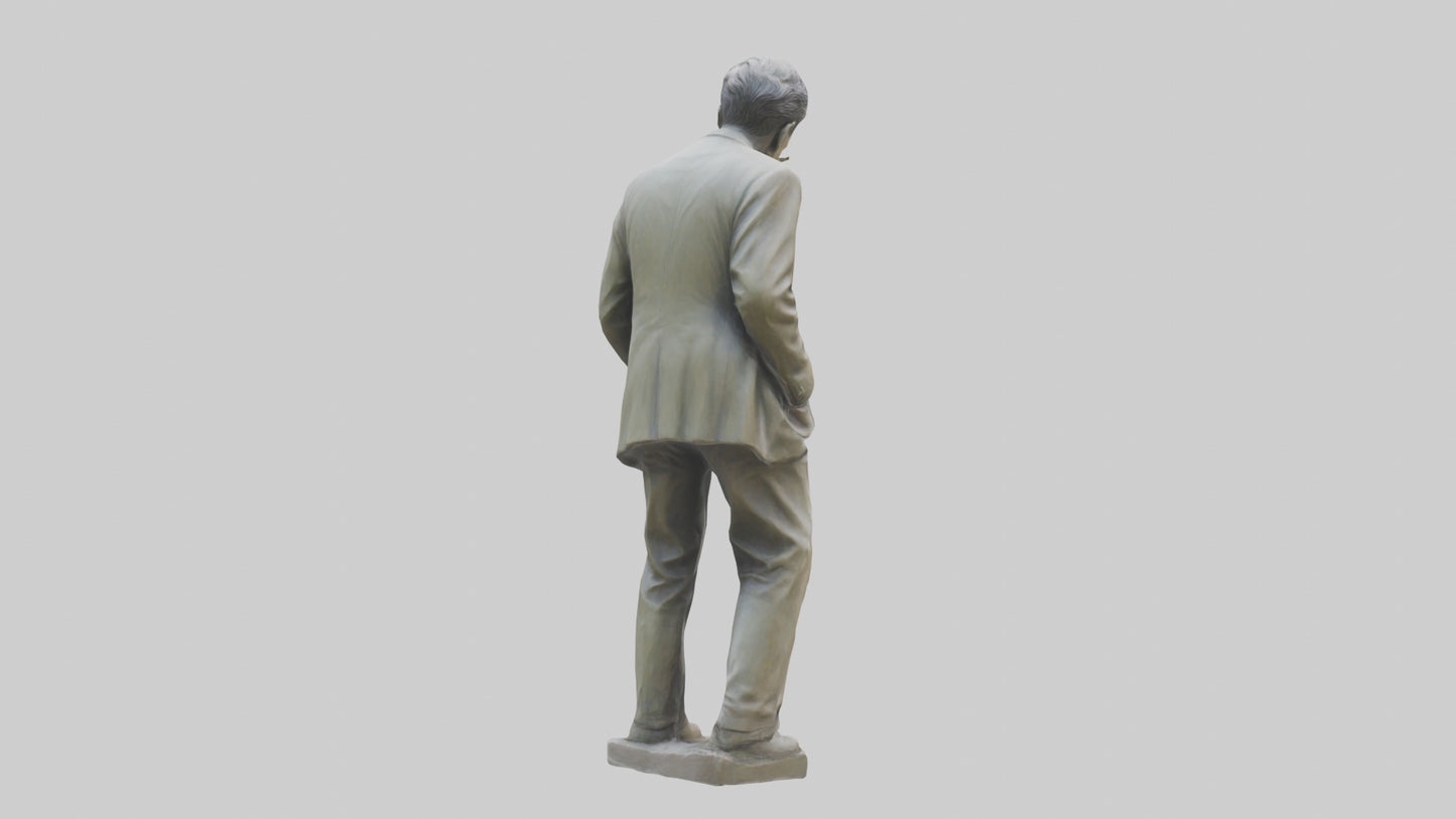 George Orwell statue model VR / AR / low-poly