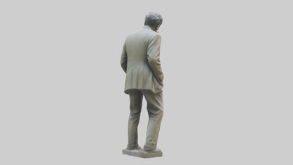 George Orwell statue model VR / AR / low-poly