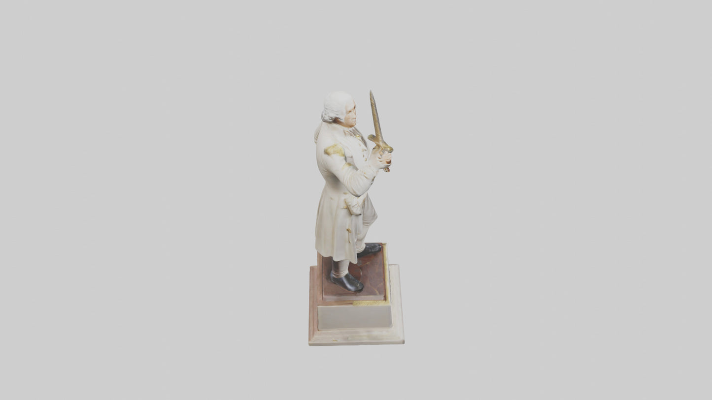 3D model George Washington statue model VR / AR / low-poly