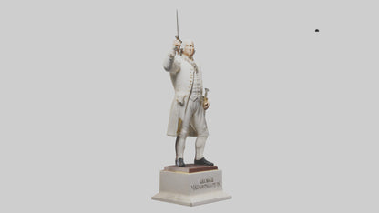 3D model George Washington statue model VR / AR / low-poly