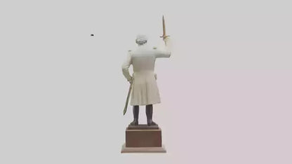 3D model George Washington statue model VR / AR / low-poly