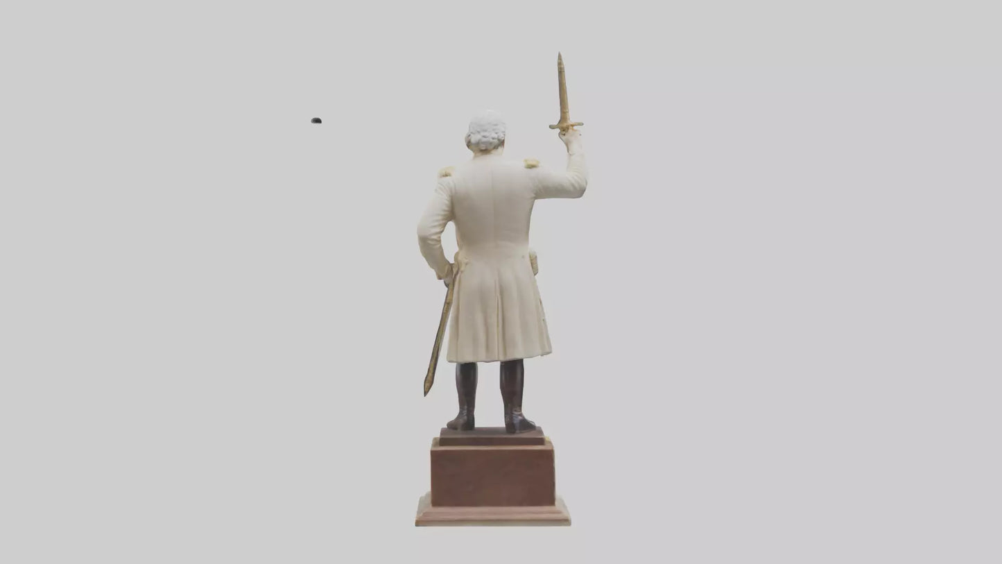 3D model George Washington statue model VR / AR / low-poly