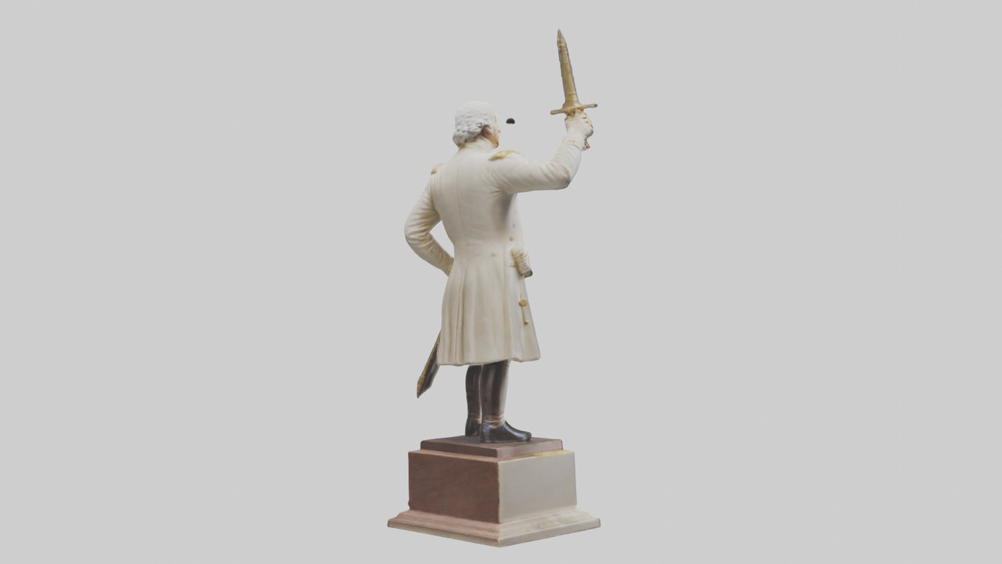 3D model George Washington statue model VR / AR / low-poly